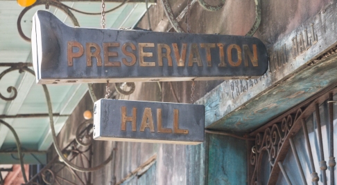 Preservation Hall Sign