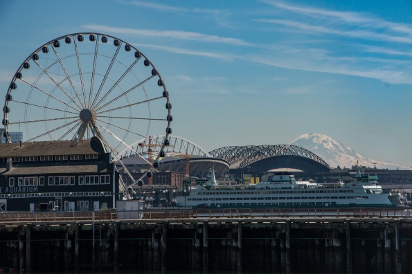 Ferris Wheel, Stadiums, and Mount Rainier