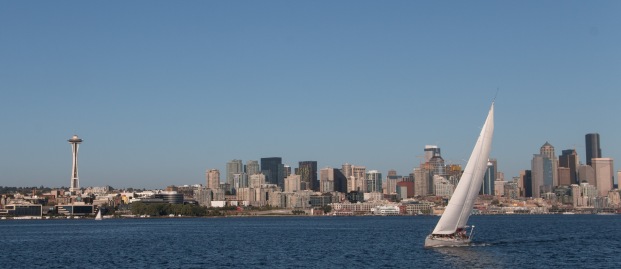 Seattle Skyline and Sailboat